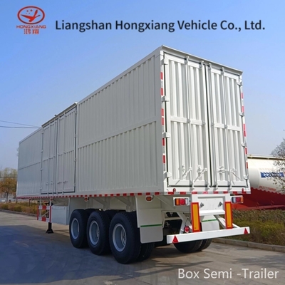 Camionette Dry Van Box Cargo Truck Container Semi-trailer con doppio sistema di frenatura anteriore