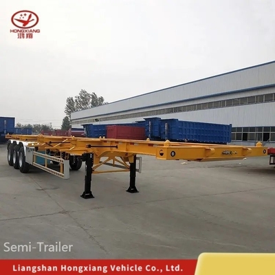 Semi-remolchio a 3 assi 40ft Container Skeleton Chassis per un facile carico e scarico