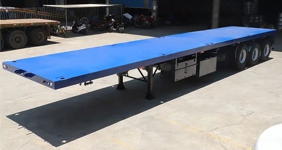 8.12.16 pneumatici 3/4 asse 60 tonnellate Container Transport Flat Deck Truck Trailer Semi-trailer