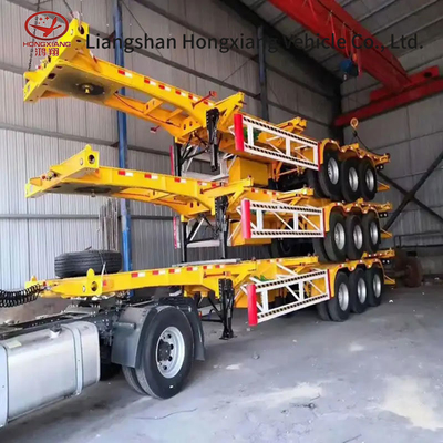 40FT Tri-Axle Container Skeleton Semitrailer Personalizzazione per il trasporto di container