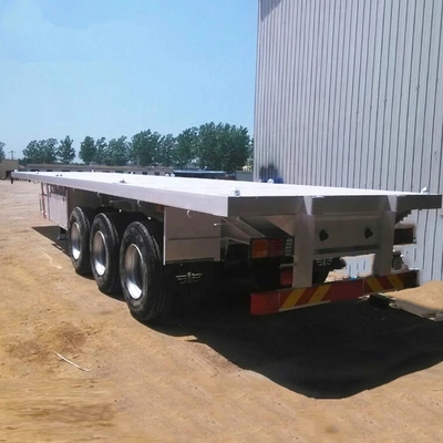 Semi-rimorchio piatto a tre assi da 5,5 tonnellate per container pesanti