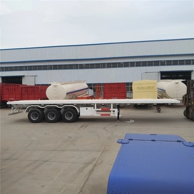 Semi-rimorchio piatto a tre assi da 5,5 tonnellate per container pesanti