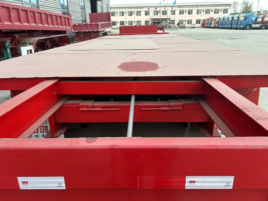 Sistema di frenata ABS antiblocco Semirimorchio piatto a tre assi di acciaio da trasporto