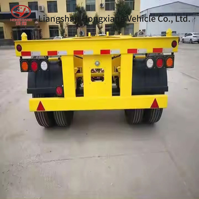 Semi-remolchio a letto basso estensibile a legame multiplo tipo scheletrico per il trasporto di merci pesanti