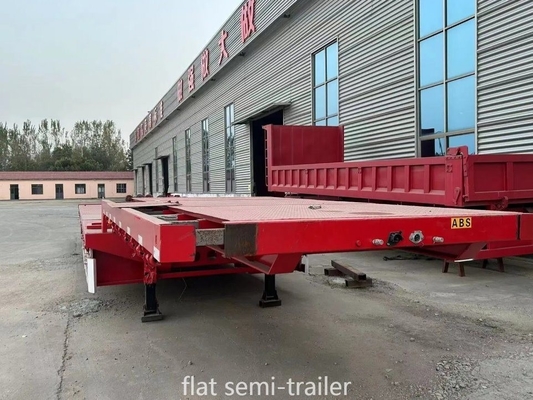 60 tonnellate 3/4 assi rimorchio autocarro a piatta pianta per contenitori non autocarri