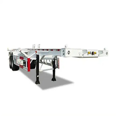 Semi-camion con contenitore scheletrico e sistema di frenatura a doppia linea