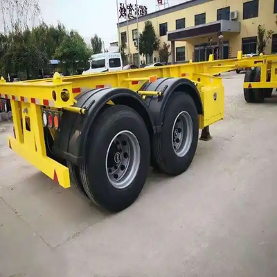 Chassis di container auto-dumping per il trasporto mediante sistema di frenatura a doppia linea immobilizzato